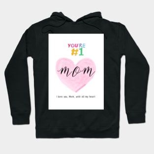 Love you Mom card by Hyunah Yi/Birthday/special day /Love card/ Happy Mothers day card/Mum love card Hoodie